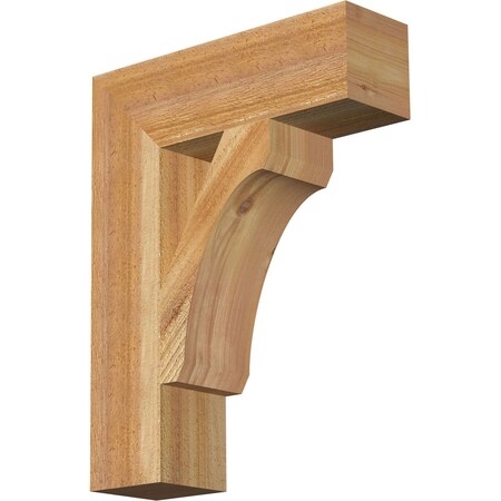 Ekena Millwork Legacy Block Rough Sawn Bracket, Western Red Cedar, 4"W x 14"D x 18"H BKT04X14X18LEC05RWR